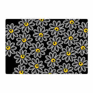 Maria Bazarova Chamomile Floral Yellow Area Rug