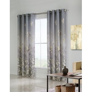 Caroga Nature/Floral Room Darkening Thermal Grommet Single Curtain Panel