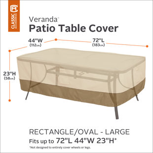 Rectangle Patio Table Cover Wayfair Water Resistant Patio Table Cover