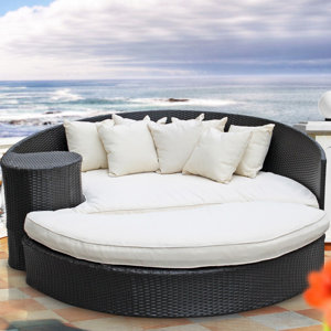 Greening Outdoor Daybed with Ottoman & Cushions