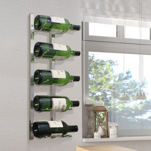 Magnum 5 Bottle Wall Mounted Wine Rack On Custom Patio Ottomans