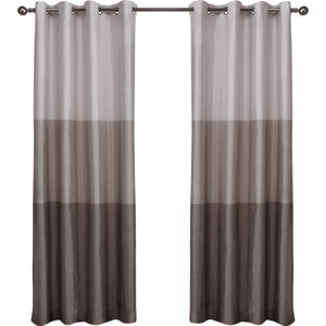 Newton Striped Room Darkening Grommet Curtain Panels (Set of 2)