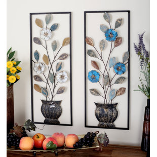 2 Piece Metal Wall Decor Set Wayfair 2 Piece Metal Wall Décor Set
