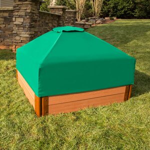 Composite 4 ft. W Square Sandbox Kit with Cover