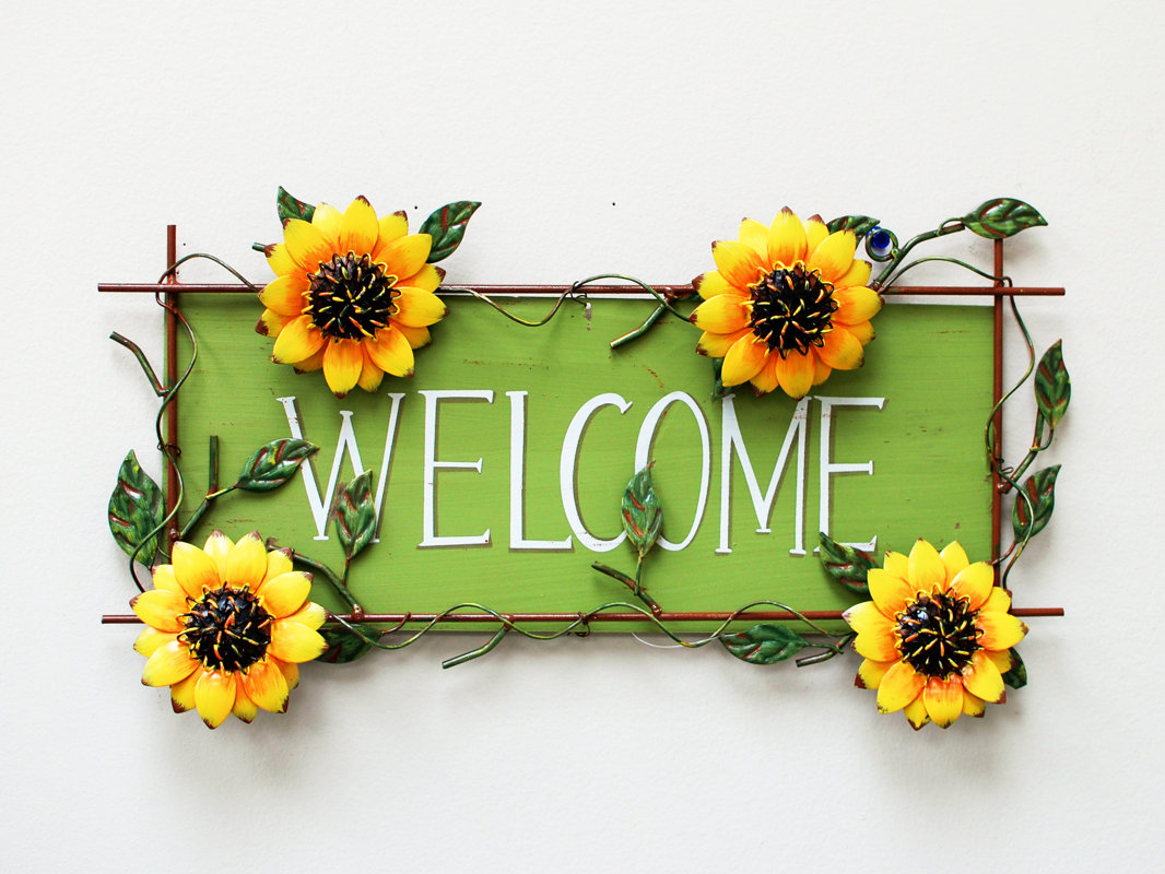 Welcome Wall Decor attractiondesignhome sunflower welcome sign wall décor & reviews Welcome Wall Decor attractiondesignhome sunflower welcome sign wall décor & reviews