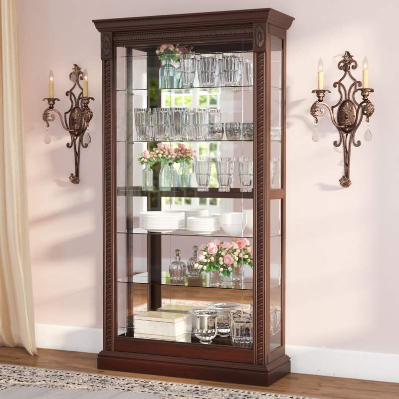 Astoria Grand Dunstaffnage Lighted Curio Cabinet Reviews Wayfair Dunstaffnage Lighted Curio Cabinet