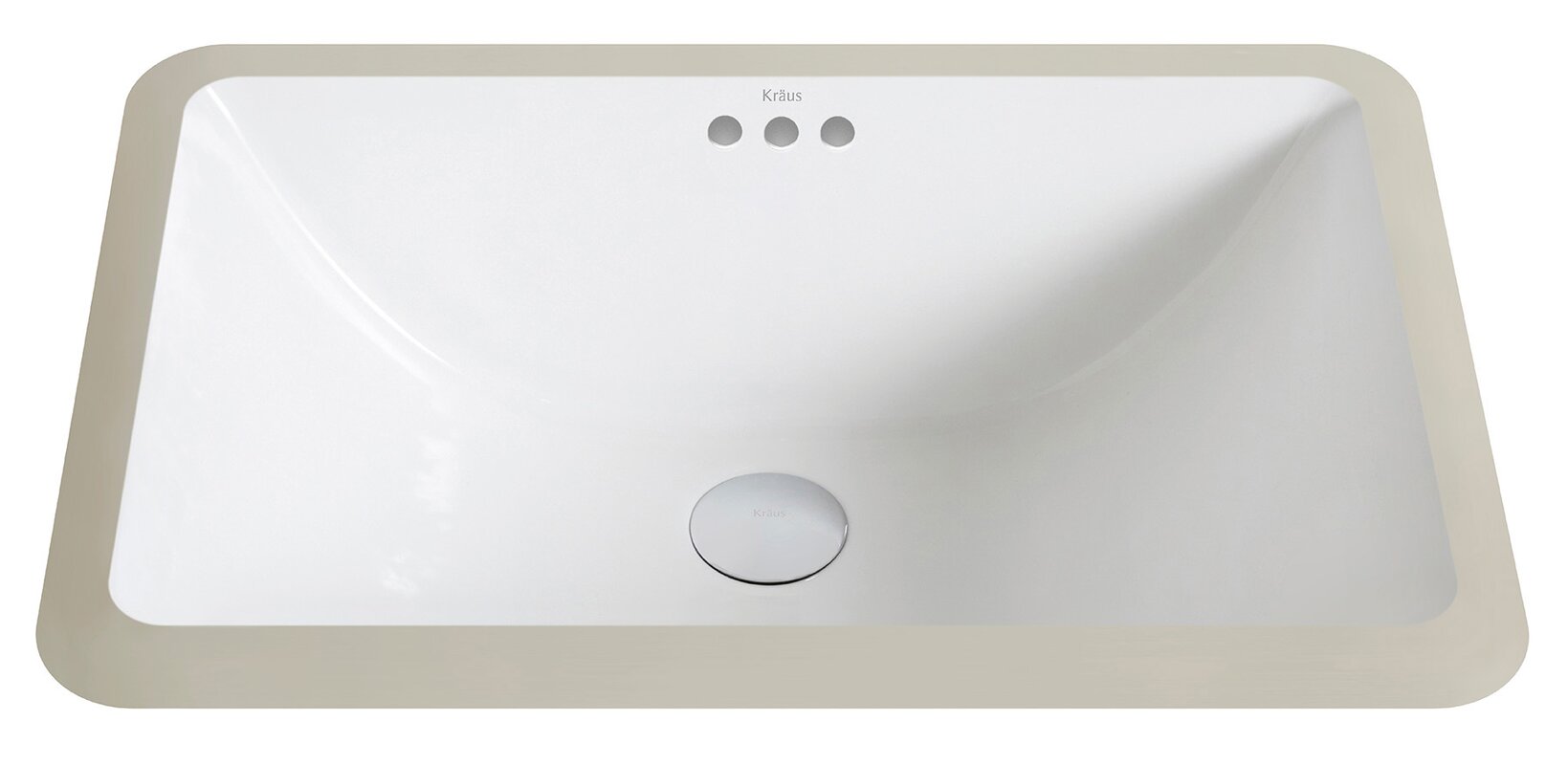 elavo large rectangular ceramic undermount bathroom sink