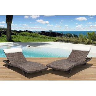 View Hazle Sun Lounger Set with Cushions Set of