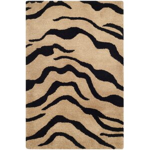 Dorthy Gold/Black Area Rug