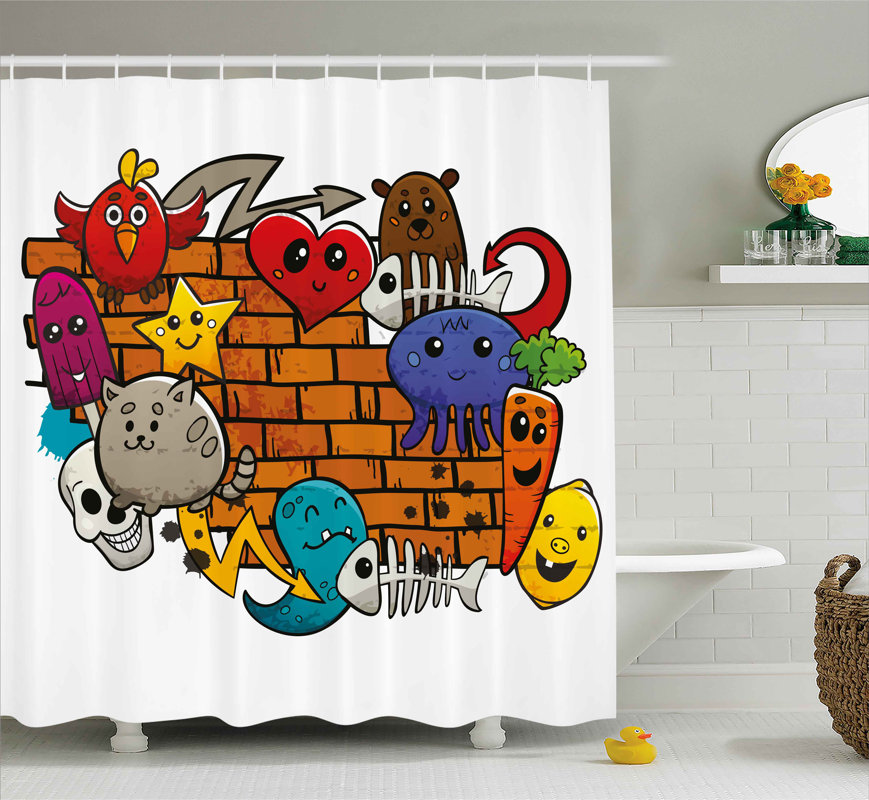 harriet graffiti cute cartoon animals stars fish skulls cat bird figures on brick wall kids design - Kids Cartoon Animals harriet graffiti cute cartoon animals stars fish skulls cat bird figures on brick wall kids design - Kids Cartoon Animals