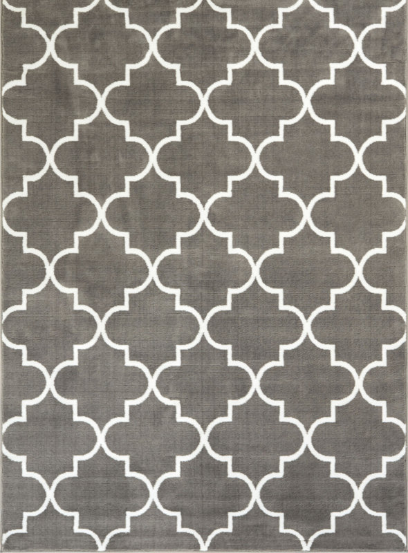 Wrought Studio Ruark Modern Grey Geometric Trellis Area Rugs Ruark Modern Grey Geometric Trellis Area Rugs