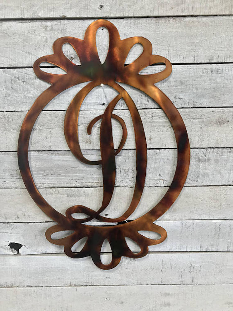Winston Porter Large Ribbon Monogram Metal Wall Decor Wayfair