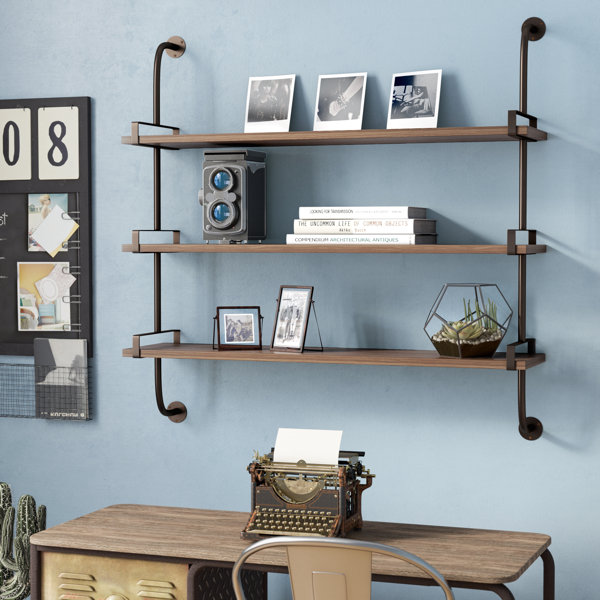 Wood Wall Shelf With Brackets Wayfair