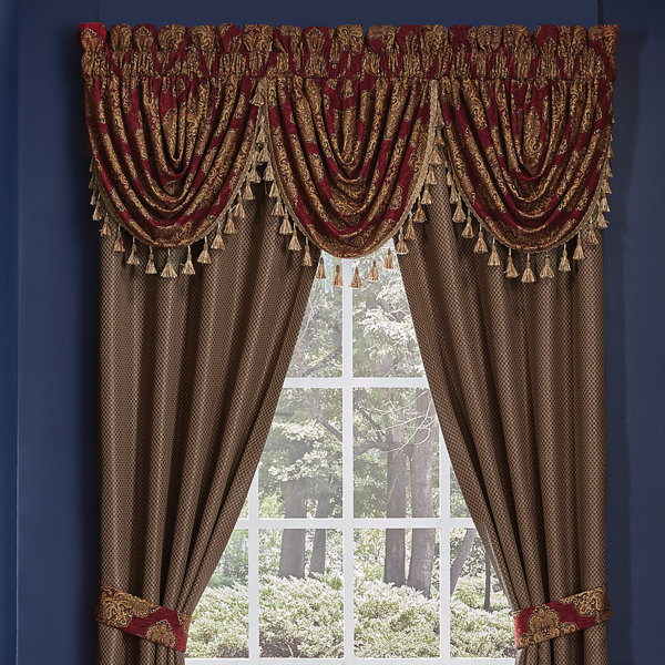 Croscill Sebastian Waterfall Swag Curtain Valance ...