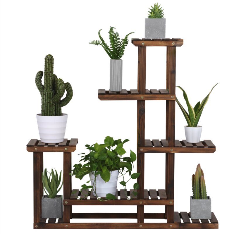 Yaheetech Multi-tiered Wooden Flower Plant Stand &amp; Reviews 