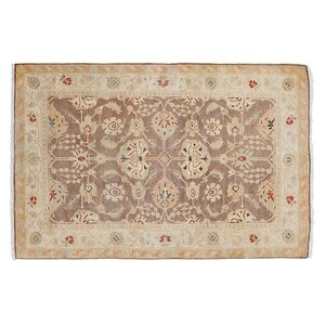 One-of-a-Kind Oushak Hand-Knotted Brown Area Rug