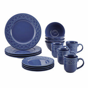 Paula Deen 16 Piece Dinnerware Set, Service for 4