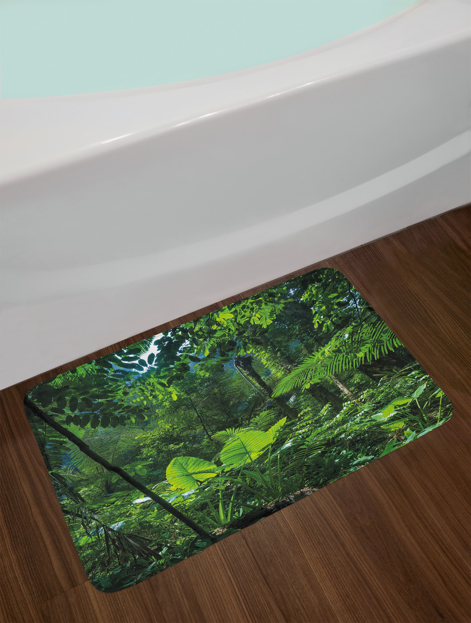 East Urban Home Green Forest Green Plant Bath Rug Wayfair