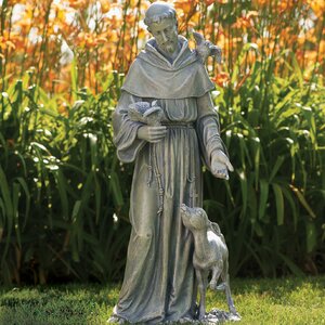 Saint Francis with Deer Statue