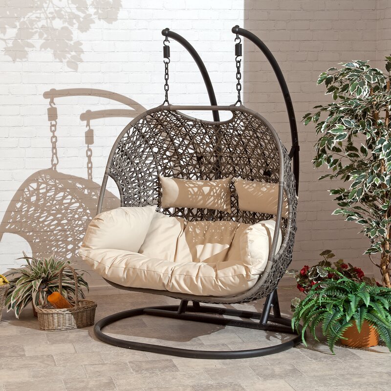 Bungalow Rose Gurganus Cocoon Patio Chair with Cushion & Reviews | Wayfair