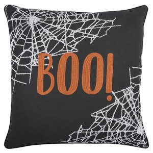 BOO! 100% Cotton Throw Pillow