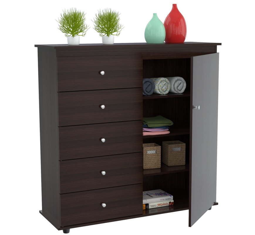 Inval 5 Drawer Combo Dresser & Reviews Wayfair