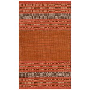 Bokara Hills Hand-Woven Orange/Red Area Rug