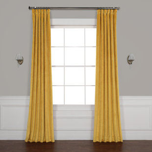 Yellow Velvet Curtains Wayfair