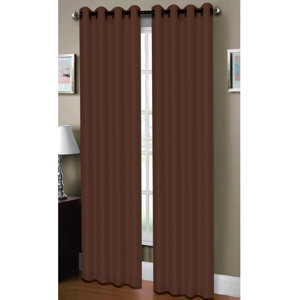 Raphael Heathered Extra Wide Solid Sheer Grommet Single Curtain Panel