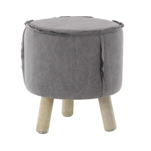Taj Cottage Round Wood and Fabric Cush..