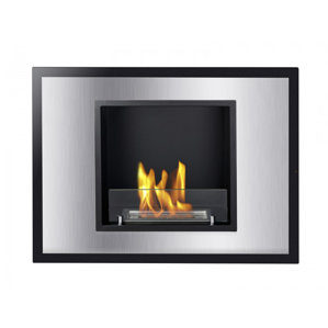 Bellezza Mini Recessed Ventless Wall Mount Ethanol Fireplace by Ignis Products