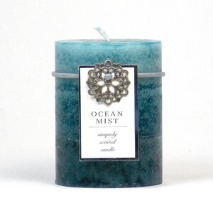 Ocean Mist Scented Pillar Candle