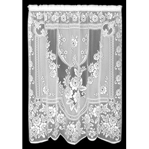 Genet Graphic Print & Text Sheer Rod pocket Single Curtain Panel