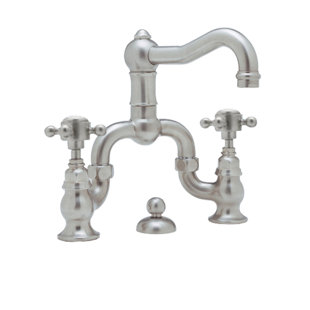 Bridge Bathroom Faucet Wayfair Country Bridge Bathroom Faucet With Pop Up Drain And Cross Handle