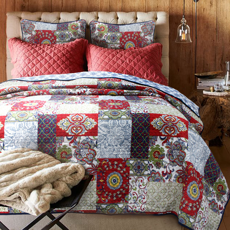 Cozy Line Home Fashion Vintage Cotton Quilt Set & Reviews Wayfair