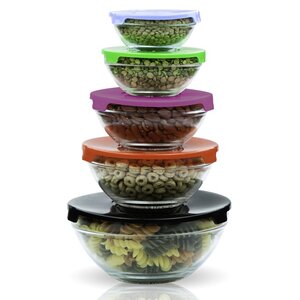 Glass Lunch 5 Container Food Storage Set