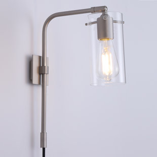 Plug In Wall Light With Cord Wayfair Bernina 1 Light Plug In Armed Sconce