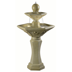 Provence Resin Solar Region Fountain with LED Light