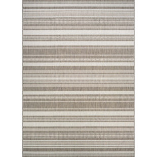 View Anguila Stripe Taupe Indoor outdoor Area