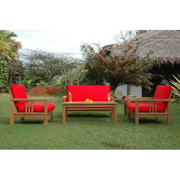 Anderson Teak South Bay 5 Piece Sofa Seating Group With Anderson Teak South Bay 5 Piece Sofa Seating Group With Sunbrella Cushions Wayfair