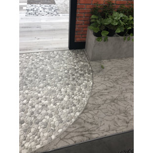 White Quartz Tile Wayfair Quartz Random Sized Natural Stone Mosaic Tile In Black Gray