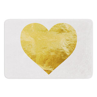 Rose Gold Bathroom Rug Wayfair Heart Of Gold Bath Mat