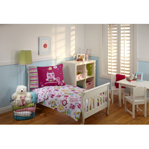 Kaci Hoot Hoot 4 Piece Toddler Bedding Set