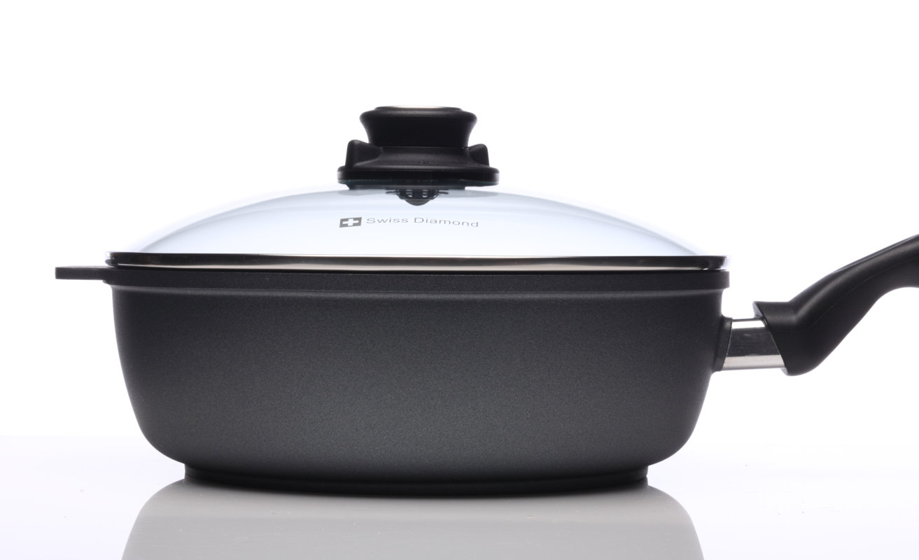 Swiss Diamond Saute Pan with Lid & Reviews Wayfair