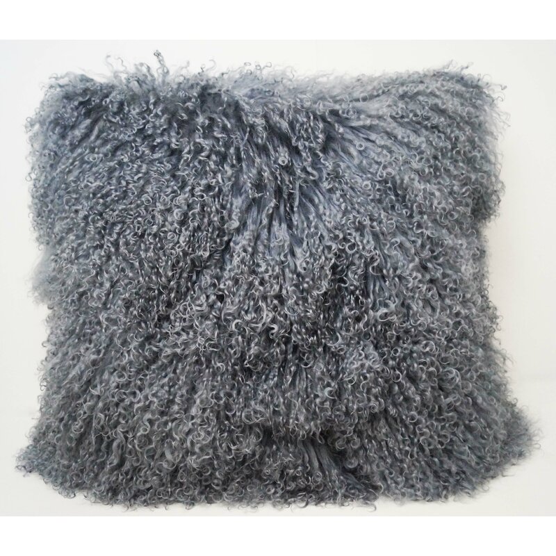 Tibetan Lamb Fur Throw Pillow & Reviews | AllModern