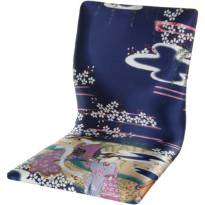 Christofor Indigo Geisha Meditation Fabric Lounge Chair by World Menagerie