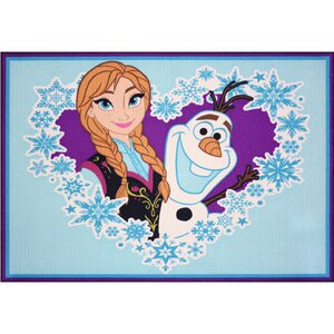 Frozen Anna & Olaf Blue/Purple Area Rug