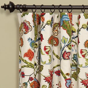 Bayliss Nature/Floral Rod Pocket Single Curtain Panel