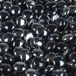 5 lbs of  Glass Gems in Opal Black