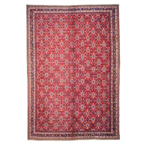 Hand-Knotted Red Area Rug